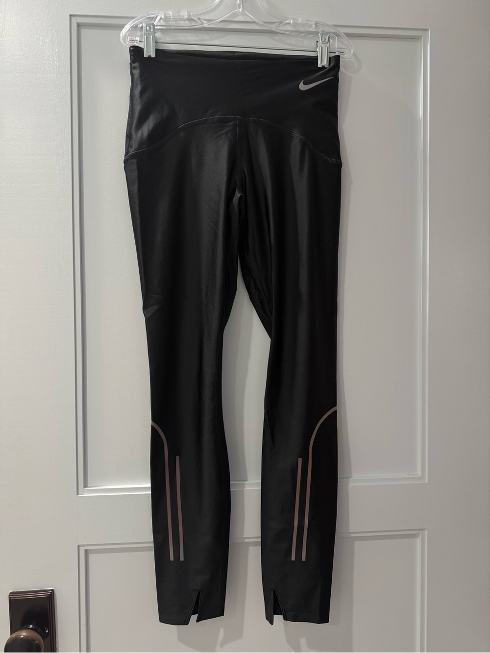 Nike Black Running Leggings with Reflective Accents